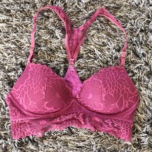 VS PINK Lace Push-up Racerback Bralette